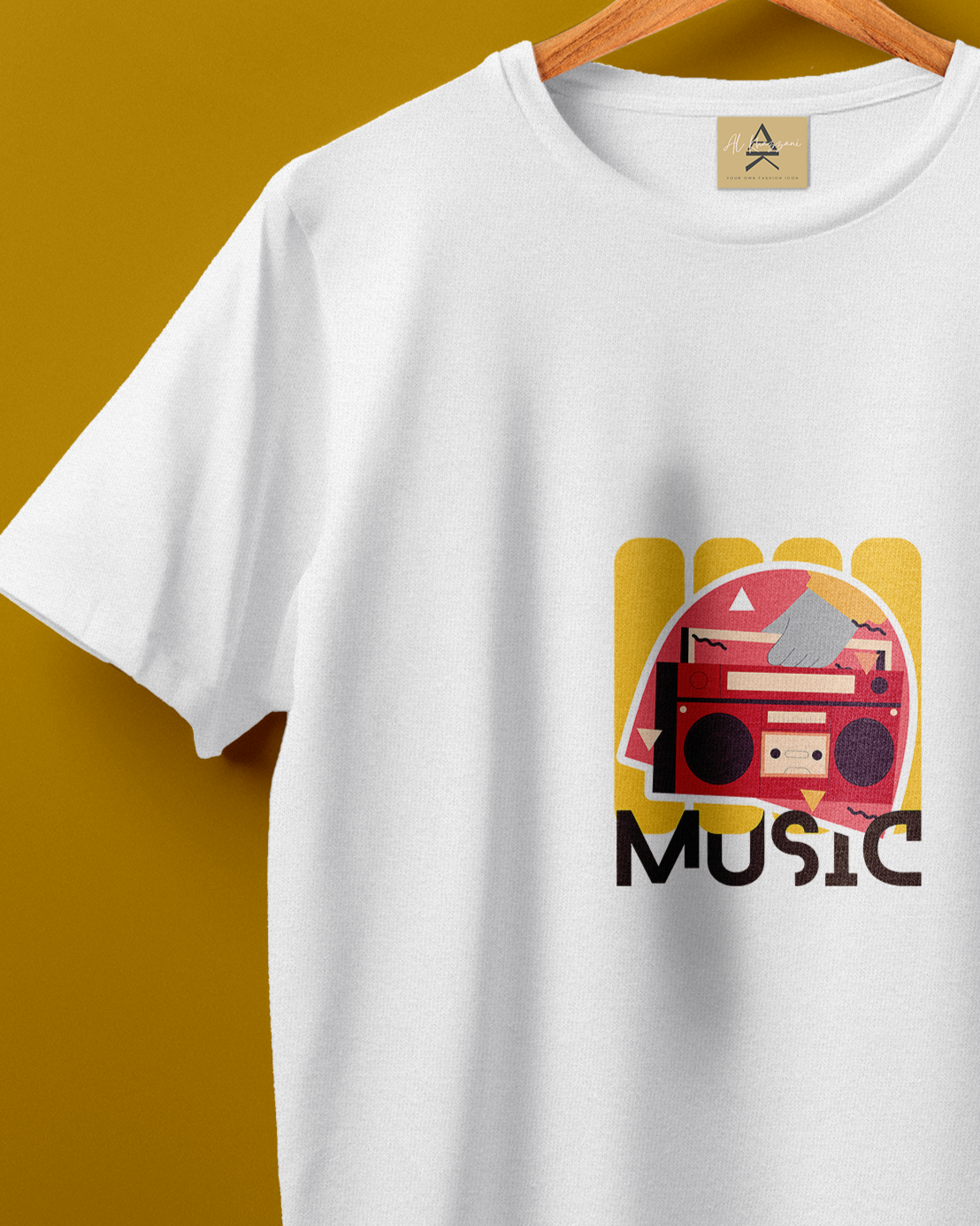 Retro Beats Round Neck Tee